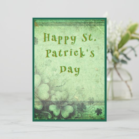 St Patrick's Day Feestdagenkaart (Staand voorkant)