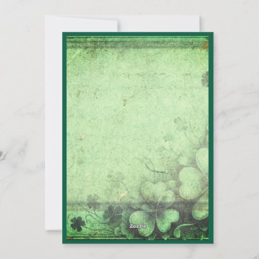 St Patrick's Day Feestdagenkaart (Achterkant)