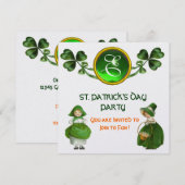 ST. PATRICK'S DAY FEESTJE GROENE EMAUROLE MONOGRAM KAART (Voorkant / Achterkant)
