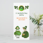 ST. PATRICK'S DAY FEESTJE GROENE EMAUROLE MONOGRAM KAART (Staand voorkant)