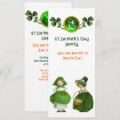 ST. PATRICK'S DAY FEESTJE GROENE EMAUROLE MONOGRAM KAART (Voorkant / Achterkant)