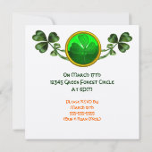 ST. PATRICK'S DAY FEESTJE GROENE EMERALD MONOGRAAM KAART (Achterkant)