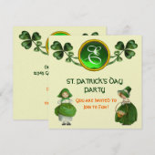 ST. PATRICK'S DAY FEESTJE GROENE SMARAGD MONOGRAM KAART (Voorkant / Achterkant)