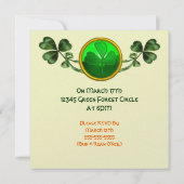 ST. PATRICK'S DAY FEESTJE GROENE SMARAGD MONOGRAM KAART (Achterkant)
