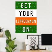 St. Patrick's Day-feestposter Poster (Thuiskantoor)