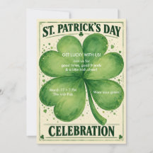 St. Patrick's Day-feestuitnodiging