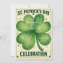 St. Patrick's Day-feestuitnodiging Kaart