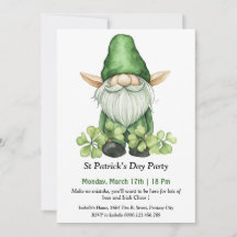 St. Patrick's Day-feestuitnodiging