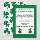 St. Patrick's Day-feestuitnodiging – Kat Liefhebbe Feestdagenkaart (Voorkant / Achterkant)