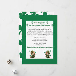 St. Patrick's Day-feestuitnodiging – Kattenliefheb Feestdagenkaart