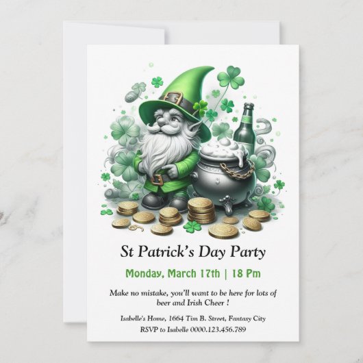 St. Patrick's Day-feestuitnodiging – Veel bier Kaart (Voorkant)