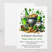 St. Patrick's Day-feestuitnodiging – Veel bier Kaart (Voorkant / Achterkant)