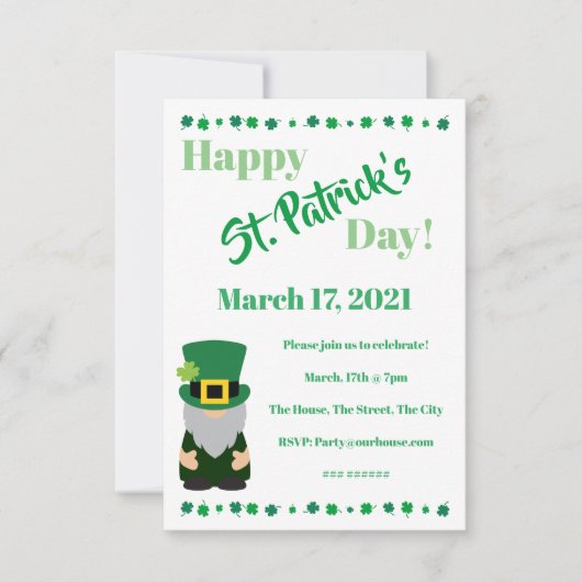 St. Patrick's Day-feestviering Kaart (Voorkant)