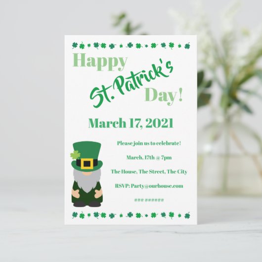 St. Patrick's Day-feestviering Kaart (Staand voorkant)