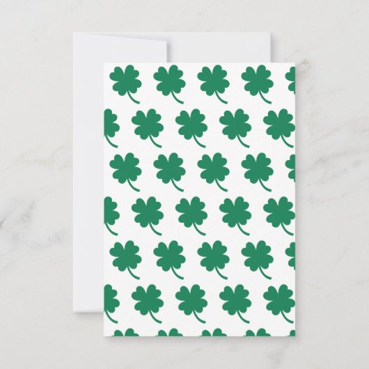 St. Patrick's Day-feestviering Kaart (Achterkant)