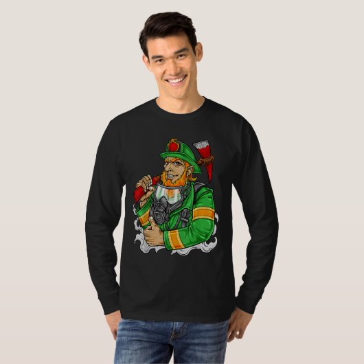 St. Patrick's Day Firefighter T-shirt (Voorkant volledig)