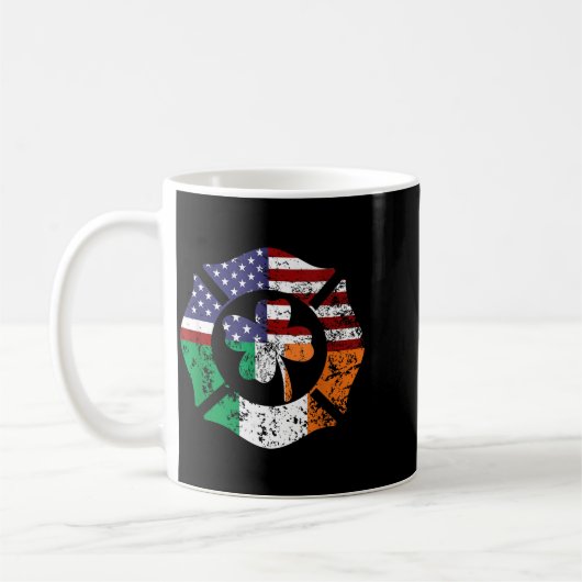 St Patrick's Day Fireman Gift Proud Firefighter Qu Koffiemok (Links)