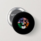 St Patrick's Day Fireman Gift Proud Firefighter Qu Ronde Button 5,7 Cm (Voorkant /achterkant)