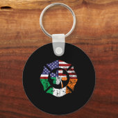 St Patrick's Day Fireman Gift Proud Firefighter Qu Sleutelhanger (Voorkant)