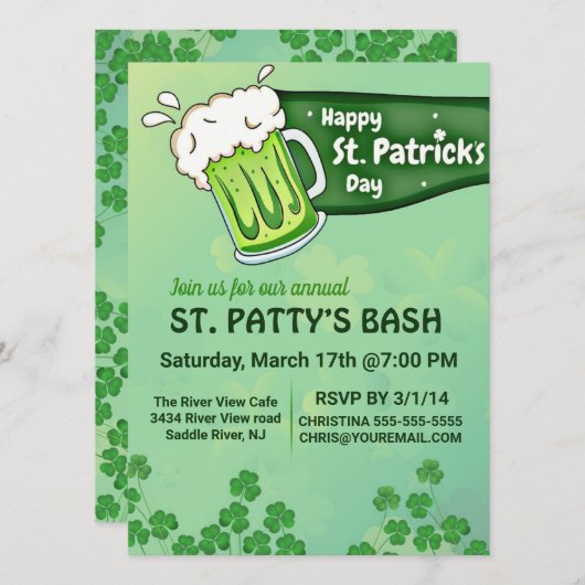 St Patricks day First Birthday green Gold (Voorkant / Achterkant)