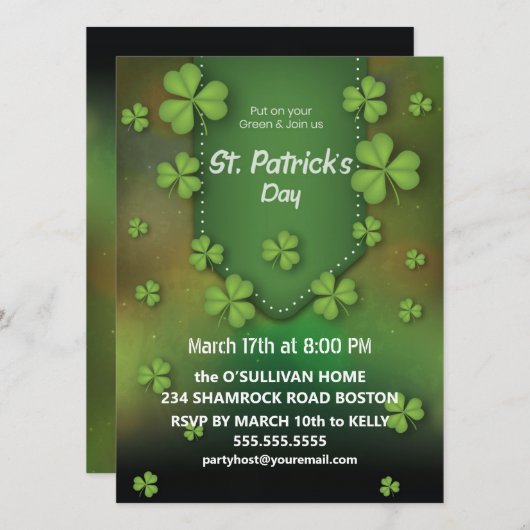 St Patricks day First Birthday green Gold (Voorkant / Achterkant)