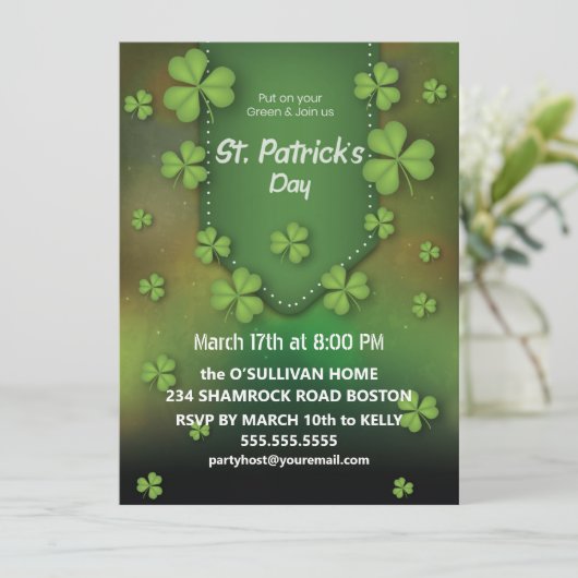 St Patricks day First Birthday green Gold (Staand voorkant)