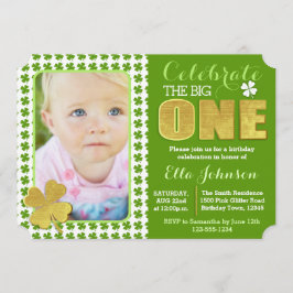 St. Patrick's Day First Birthday Party Foto Kaart