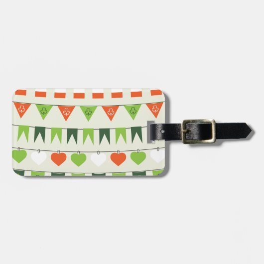 st patricks day flag bagagelabel (Voorkant horizontaal)
