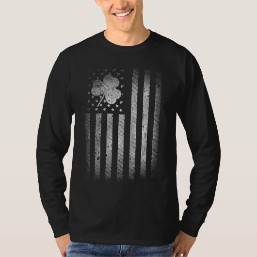 St. Patricks Day Flag -  Iers-Amerikaanse sha T-shirt (Voorkant)