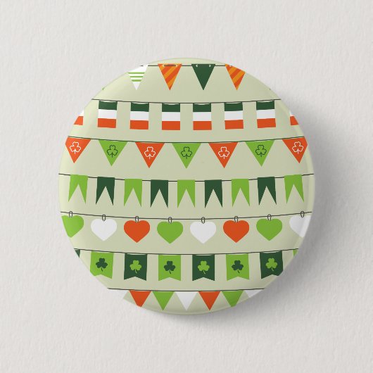 st patricks day flag ronde button 5,7 cm (Voorkant)