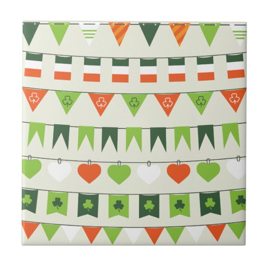 st patricks day flag tegeltje (Voorkant)