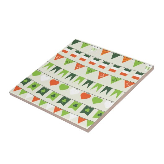 st patricks day flag tegeltje (Zijkant)