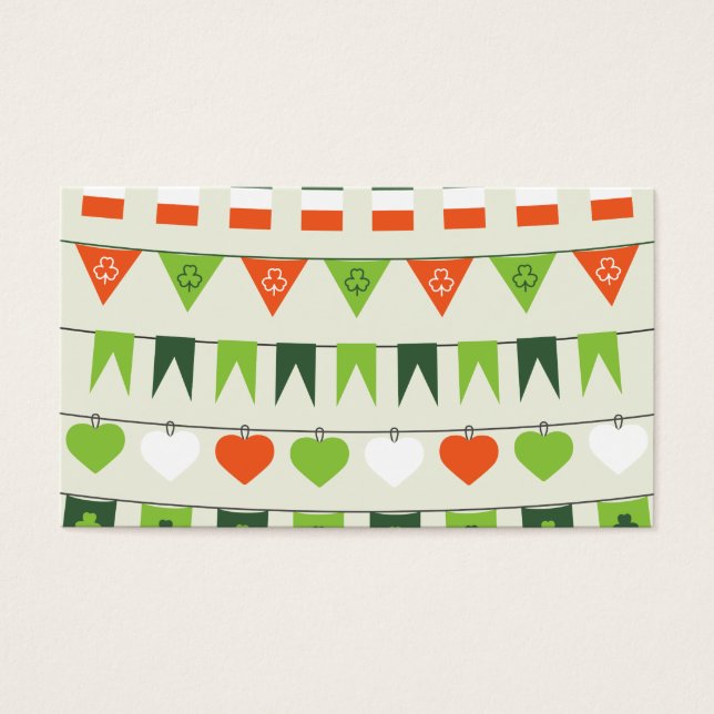 st patricks day flag visitekaartjes (Voorkant)