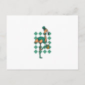 St. Patrick's Day Flamingo Briefkaart (Voorkant)