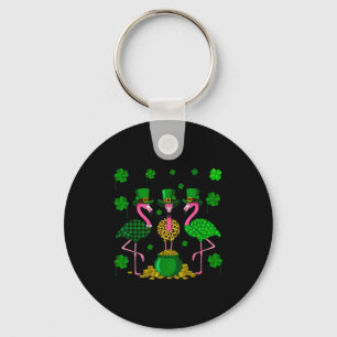 St. Patricks Day Flamingo Iers Ierland Klaver C Sleutelhanger