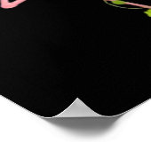 St Patrick's Day Flamingo Shamrock Heart Poster (Hoek)