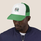 St Patricks Day Flamingo Trucker Pet (In situ)