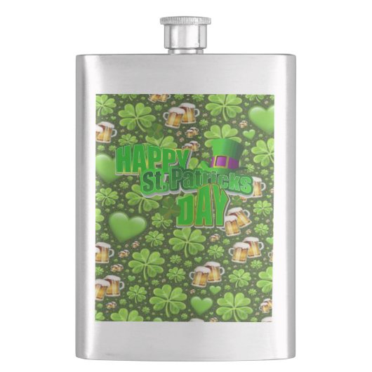 St. Patrick's Day Flask Flacon (Voorkant)