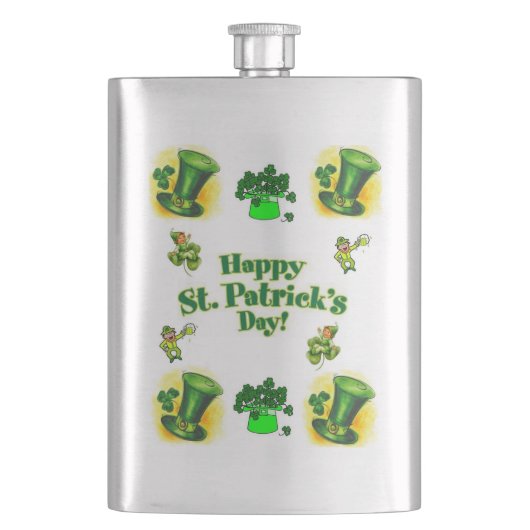 St. Patrick's Day Flask Flacon (Voorkant)