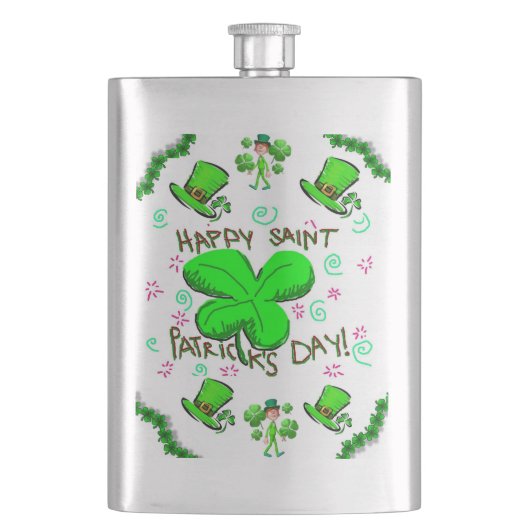 St. Patrick's Day Flask Flacon (Voorkant)