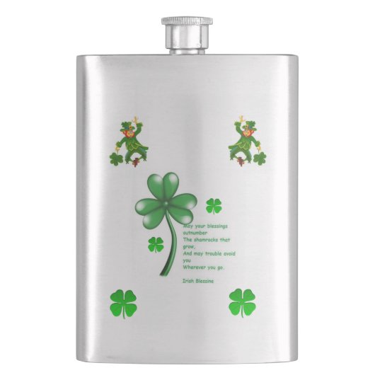 St. Patrick's Day Flask Flacon (Voorkant)