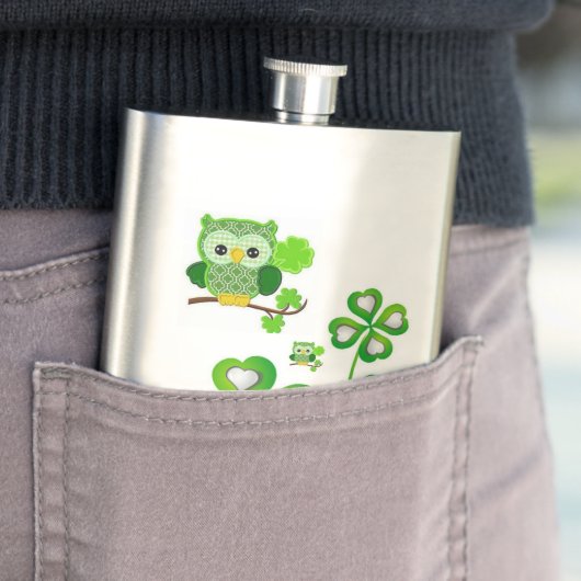 St. Patrick's Day Flask Owl Flacon (Voorbeeld)