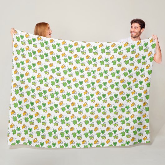 St. Patrick's Day Fleece Blanket Deken (In situ)