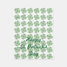 St Patrick's Day Fleece Lap Blanket for Wheelstoel