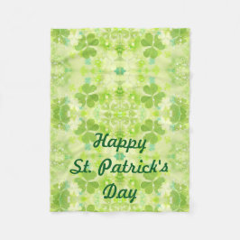 St Patrick's Day Fleece Lap Blanket for Wheelstoel Deken