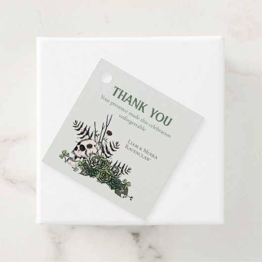 St. Patrick's Day Floral Skull & Clovers Bedankt Bedankjes Labels (In situ)