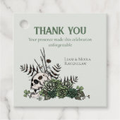 St. Patrick's Day Floral Skull & Clovers Bedankt Bedankjes Labels (Voorkant)