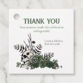 St. Patrick's Day Floral Skull & Clovers Bedankt Bedankjes Labels (Voorkant)