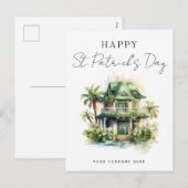 St. Patrick's Day Florida House Realty Marketing Feestdagenkaart (Voorkant / Achterkant)