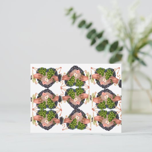 St. Patrick's Day Flower Heart en Clover Bouquets Briefkaart (Staand voorkant)
